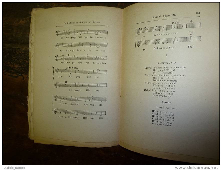 1909     LE CHATEAU DE LA MARE-AUX-BICHES   Comédie  Avec Chant Et Musique - Autres & Non Classés