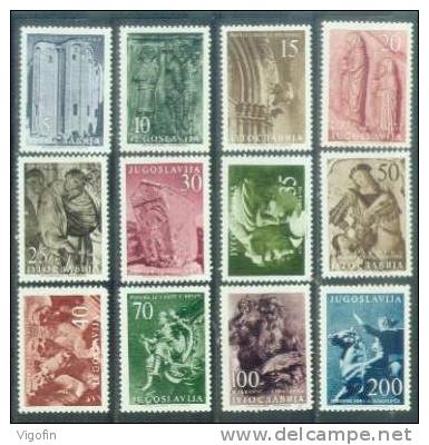 YU 1956-776-87 ARTS, YUGOSLAVIA, 12v, MH, * - Unused Stamps