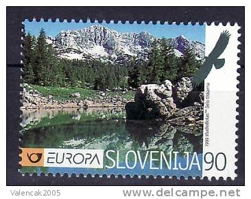 1368/ Slowenien Slovenia Slovenie Europa CEPT 1999 Mi.No. 259 ** MNH Natur Mountains Bird ..... - 1999