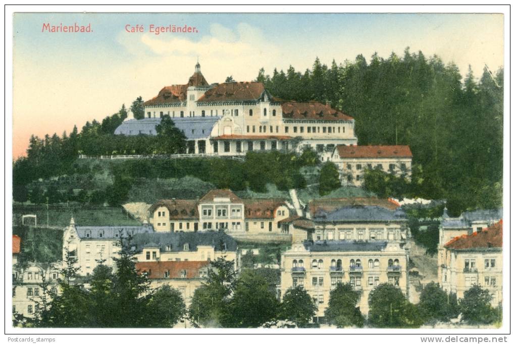 Marienbad, Cafe Egerländer, Um 1910/20 - Sudeten