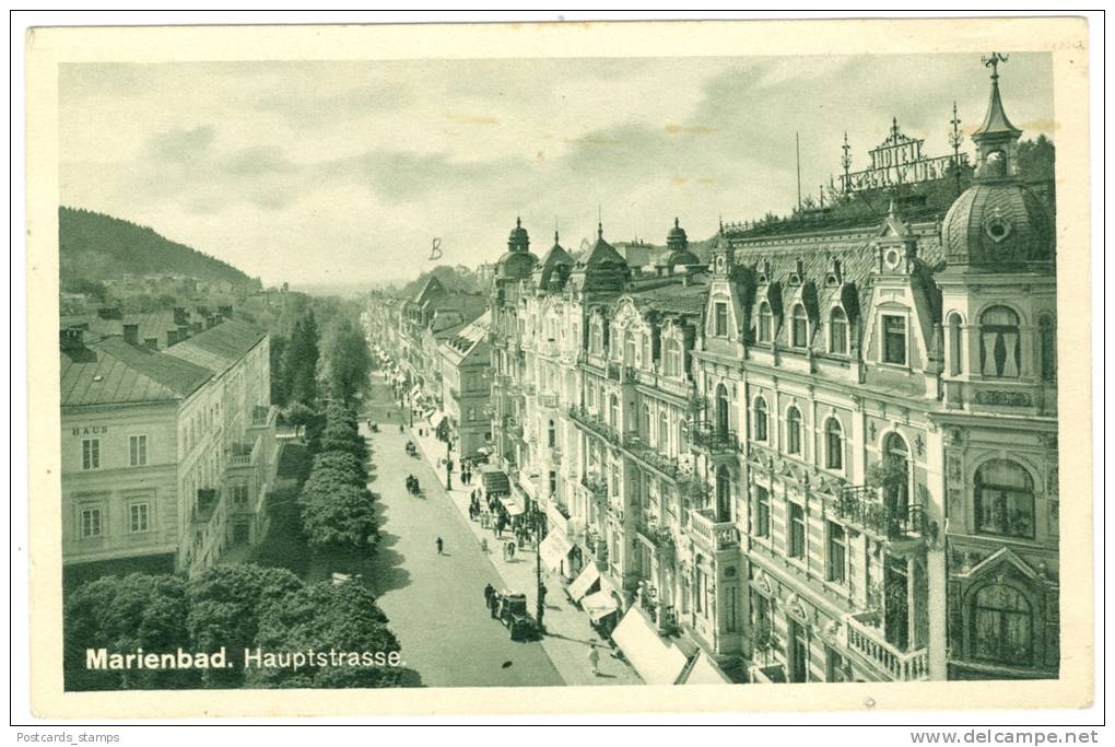 Marienbad, Hauptstrasse, Um 1930/40 - Sudeten