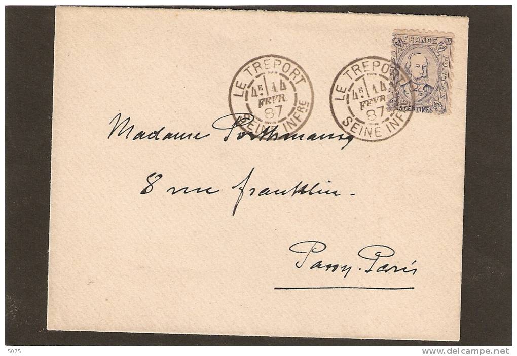 1887 Lettre Avec Timbre " Royaute" - Lettres & Documents