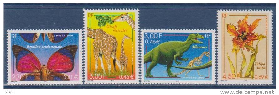 France Neuf  Y&T N° 3332 à 3335 ** Faune Et Flore Série De 4 Timbres - Neufs