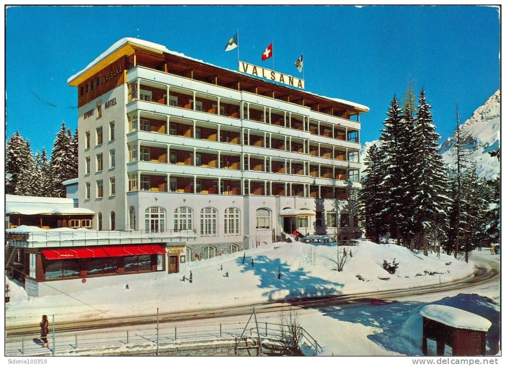 Suisse Carte Postale D'Arosa (grisons) : Sporthotel Valsana Expédiée Vers La Belgique En 1977 - Vals