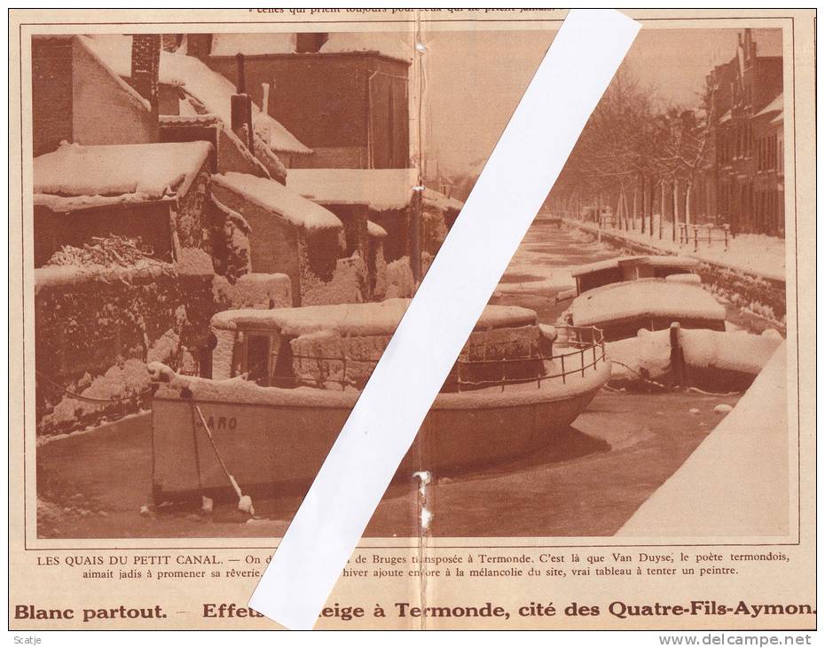 Termonde / Dendermonde Prachtige Foto's En Onderdeel Tijdschrift:  Le Patriote -  Winter 1929 - Dendermonde