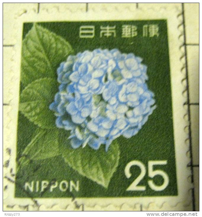 Japan 1966 Hydrangea 25y - Used - Oblitérés