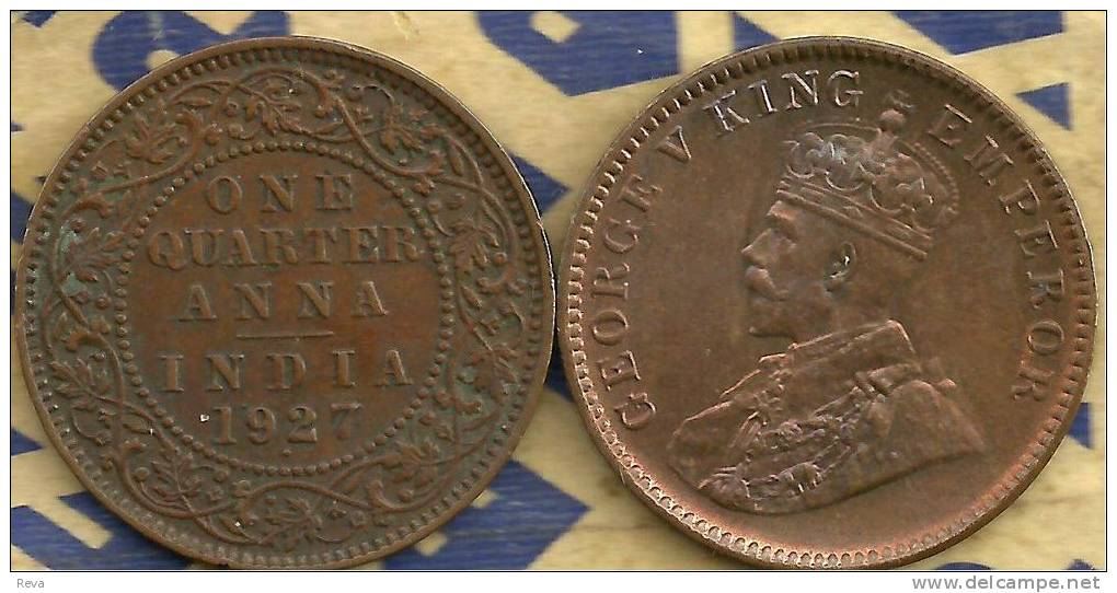 INDIA BRITISH 1/4 ANNA INSCRIPTIONS FRONT KGV HEAD BACK 1936 CHOICE UNC ! KM? READ DESCRIPTION CAREFULLY !!! - India