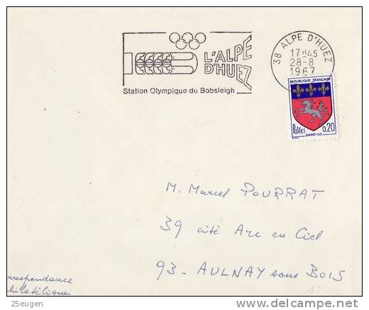 FRANCE 1968  POSTMARK - Inverno1968: Grenoble