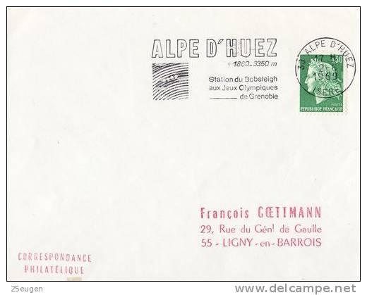 FRANCE 1968  POSTMARK - Hiver 1968: Grenoble