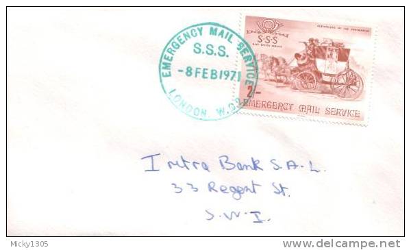 Großbritannien / United Kingdom - 1971 Streikpost / Strike Mail Authorised Service (B951) - Local Issues
