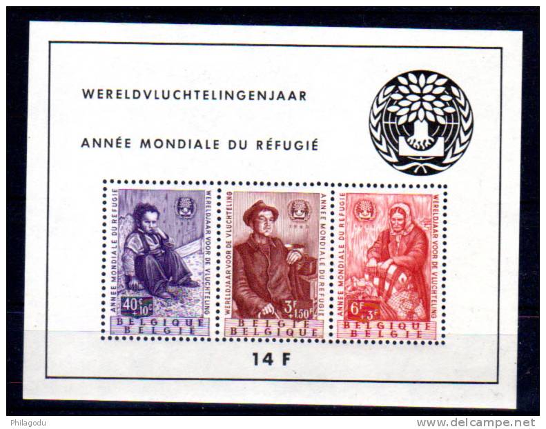 Belgique 1960, Année Mondiale Du Réfugié, Bloc 32 **, Cote 85 € - Refugees