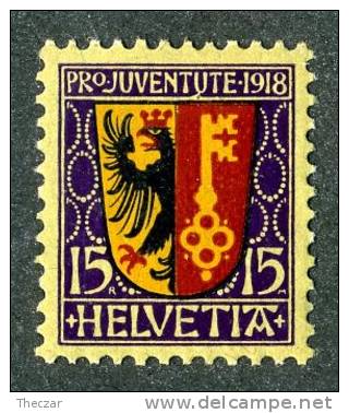 1918   Switzerland   Mi.Nr.144 I Variety  MH*      #459 - Unused Stamps
