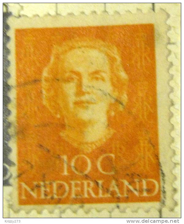 Netherlands 1949 Queen Juliana 10c - Used - Usati