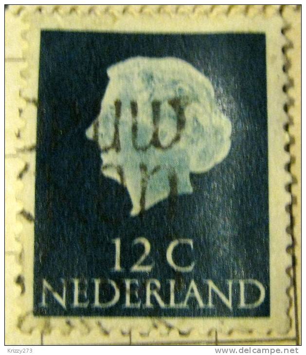 Netherlands 1953 Queen Juliana 12c - Used - Usati