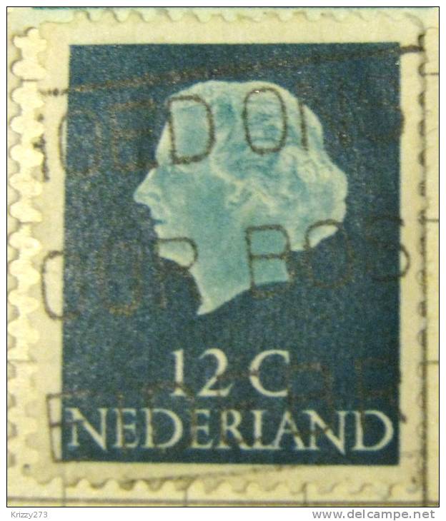 Netherlands 1953 Queen Juliana 12c - Used - Usati