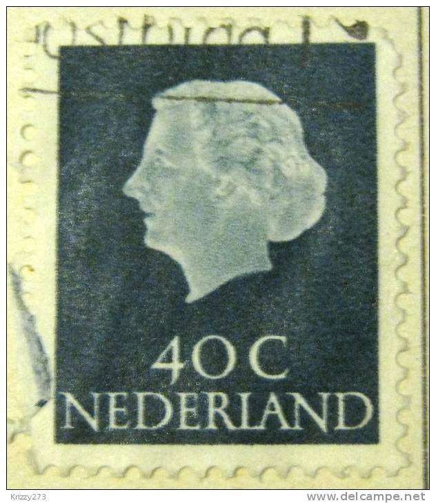 Netherlands 1953 Queen Juliana 40c - Used - Usati