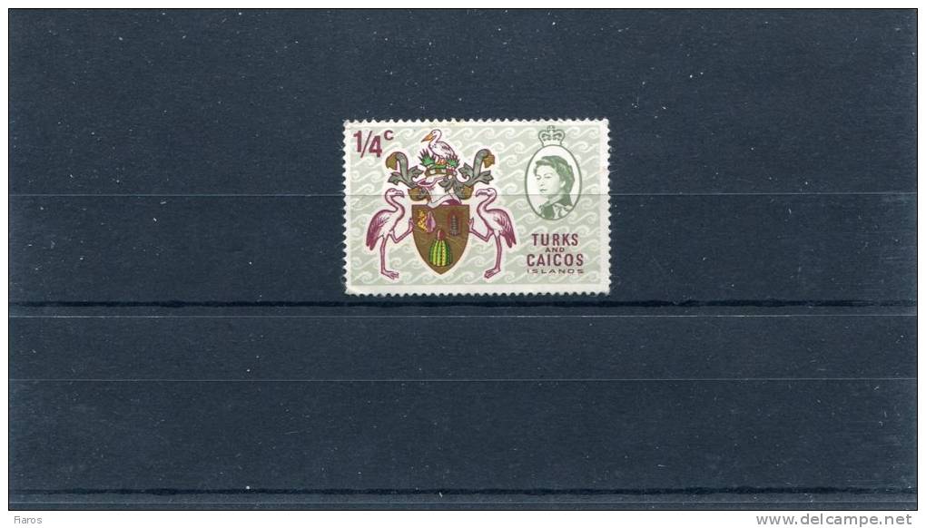 1969- Turks And Caicos Islands- "Coat Of Arms" 1/4c Stamp MNH - Turks & Caicos (I. Turques Et Caïques)