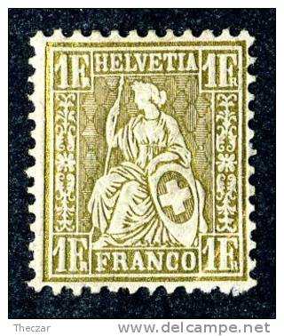 1881   Switzerland   Mi.Nr.44  MH*   #491 - Neufs