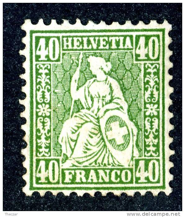 1862   Switzerland   Mi.Nr.26  M* No Gum  #504 - Unused Stamps