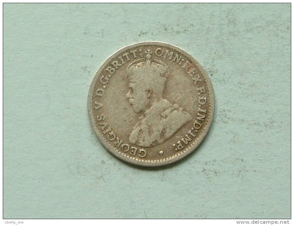 1924 - THREE PENCE / KM 24 ( Uncleaned / For Grade , Please See Photo ) ! - Sonstige & Ohne Zuordnung