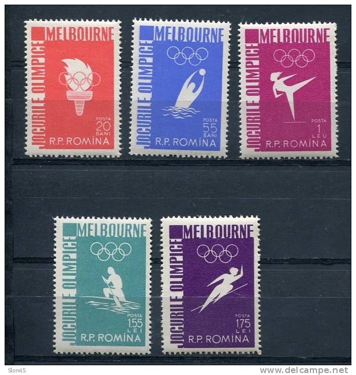 Romania 1956 Sc 1116-0 Mi 1598-2 MNH Sport Olympic Games Melbourne CV 15 Euro - Summer 1956: Melbourne