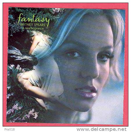 F- Carte 5x5 Britney Spears - Fantaisy - USA 2006 - Perfume Card - Profumeria Moderna (a Partire Dal 1961)