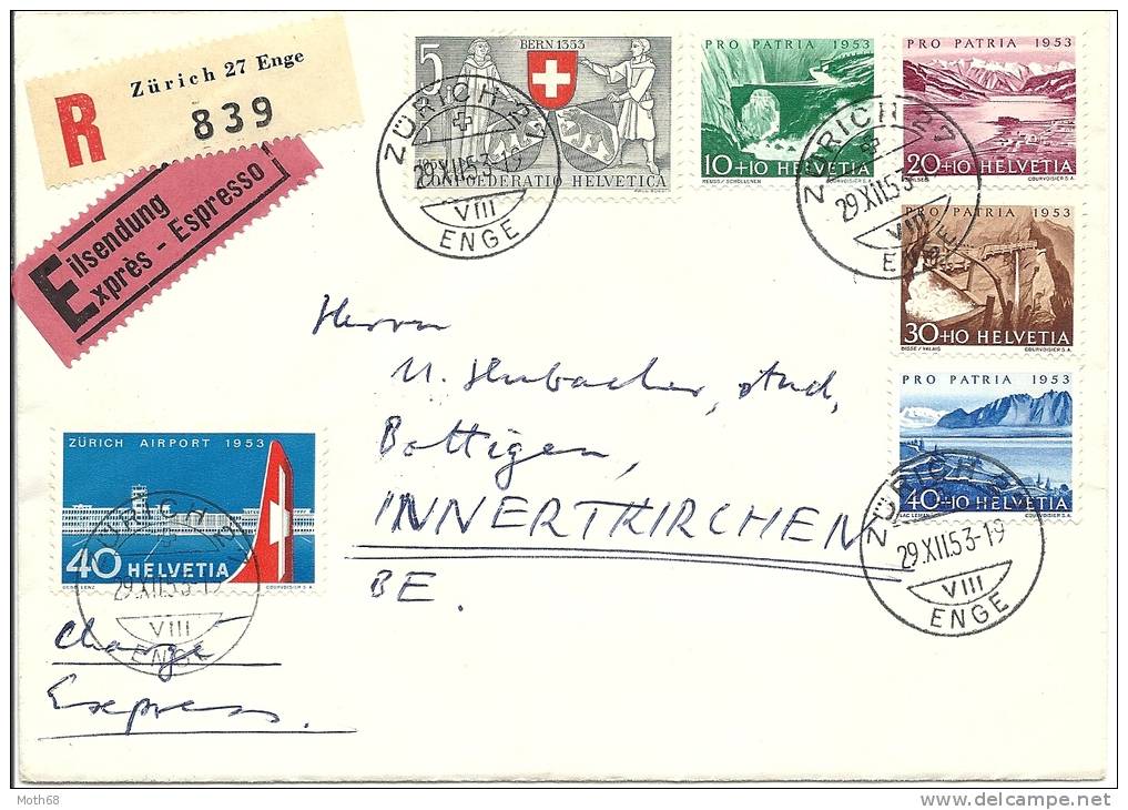 1953 Satzbrief Einschreiben Express  KW 75 - Lettres & Documents