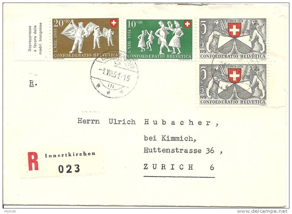 1951 Einschreibebrief - Storia Postale