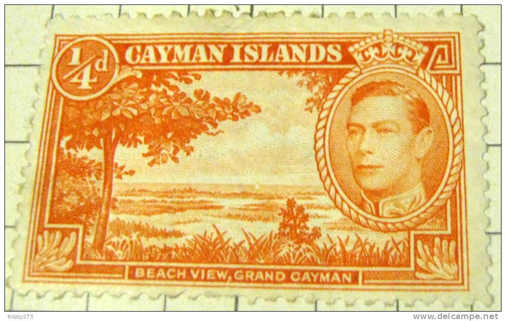 Cayman Islands 1938 Beach View Grand Cayman 0.25d - Mint Hinged - Kaimaninseln