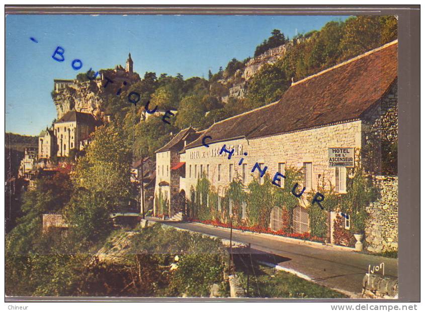 ROC AMADOUR VUE DE L'HOTEL DE L'ASCENCEUR - Rocamadour