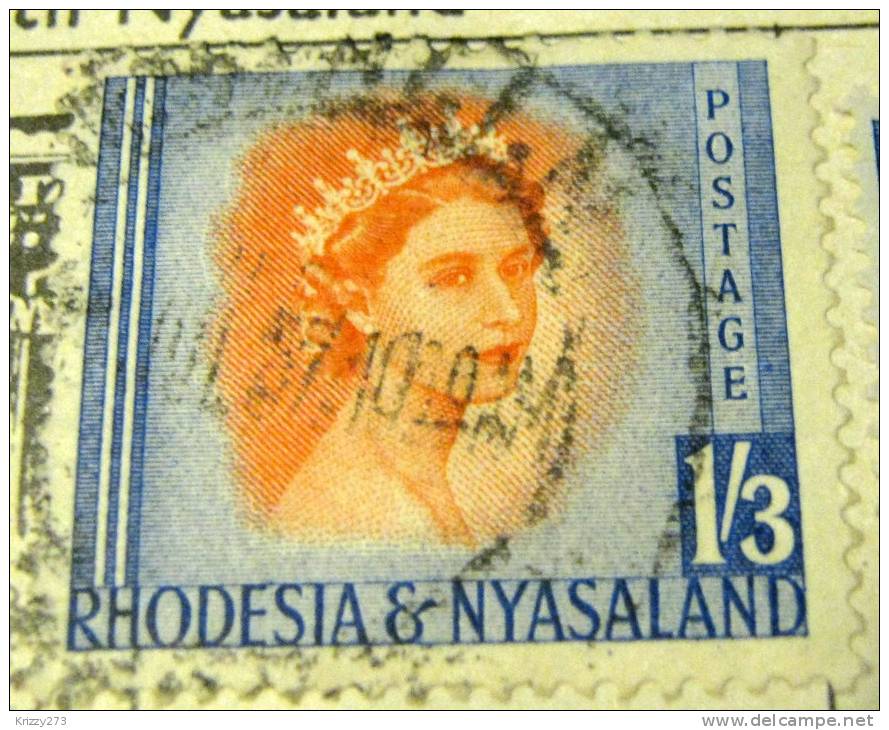 Rhodesia And Nyasaland 1954 Queen Elizabeth II 1s3d - Used - Rhodesia & Nyasaland (1954-1963)