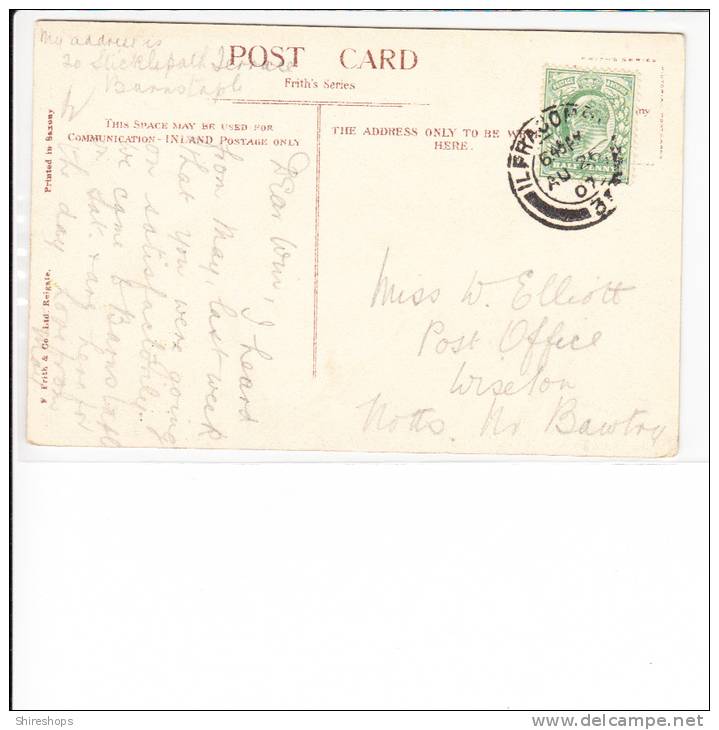 The Capstone Hill And Pavilion Ilfracombe England Postmark 1907 - Ilfracombe