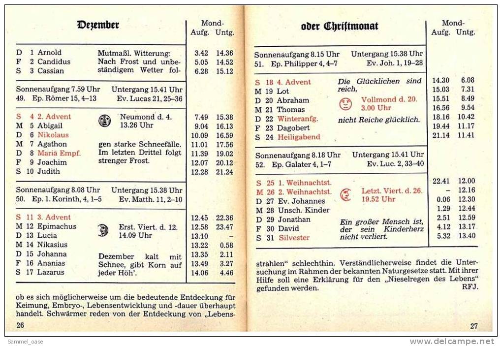 Eutiner Klenner Für Das Jahr Christi 1983 , Kalenderdarium Mit Mondauf- Und Untergangszeiten , Mondphasen - Calendriers