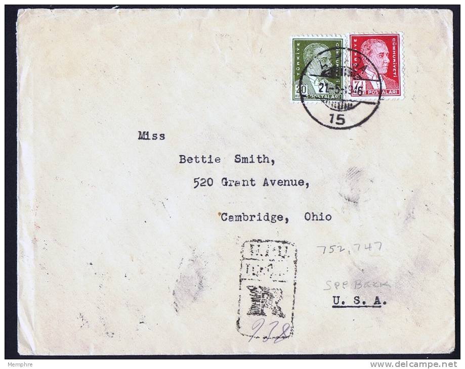 1946  Lettre Recommandée Pour Les USA - Lettres & Documents