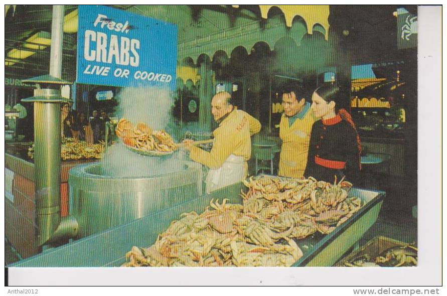 Crabs Krabben Live Or Cooked San Francisco Crab Stand 20.7.1974 - Halles