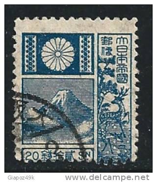 ● JAPAN 1922 - Monte FUJI - N.° 172 Usato , Fil. A - Cat. ? € - Lotto N. 467 - Gebraucht