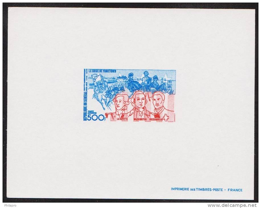 SENEGAL  PROOF/EPREUVE  LA FAYETTE+WASHINGTON   YVERT N°PA150  **MNH  Réf  1092/3 - George Washington