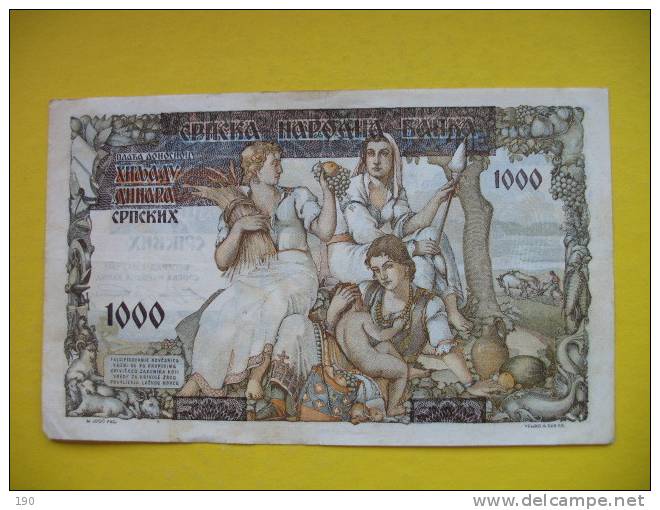 1000 DINARA - Serbia