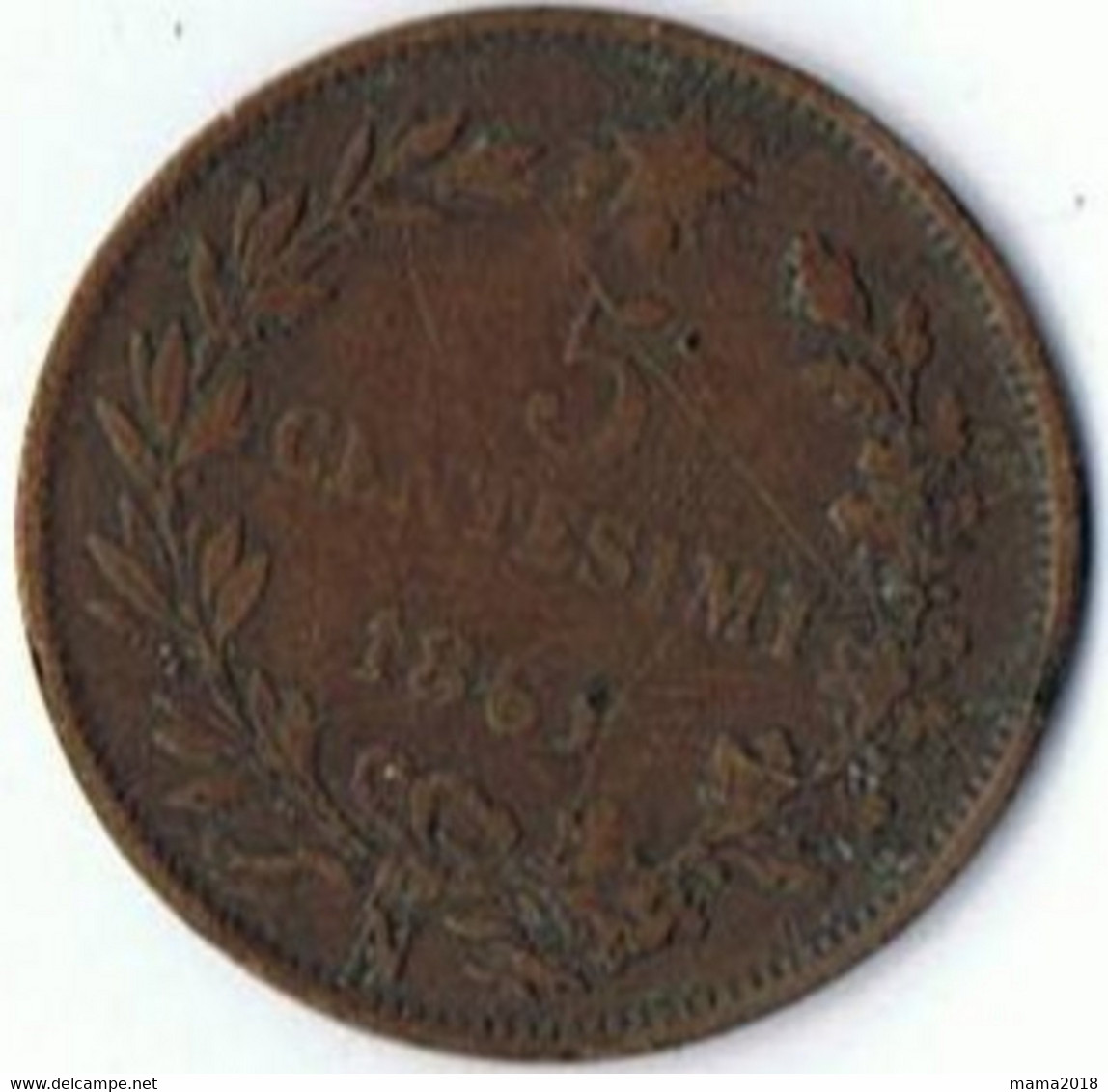 5 Centesimi   1861  N - 1861-1878 : Victor Emmanuel II