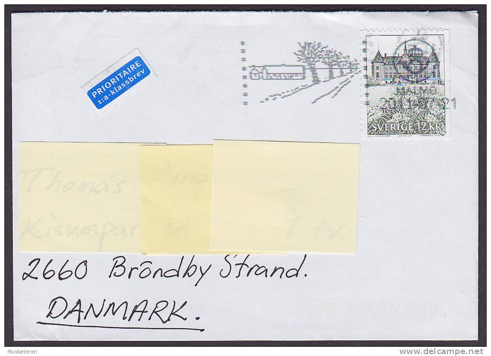 Sweden Prioritaire 1:a-klassbrev Label MAMLÖ 2011 Cover W. Sofiero Castle Chateau Schloss Stamp - Lettres & Documents