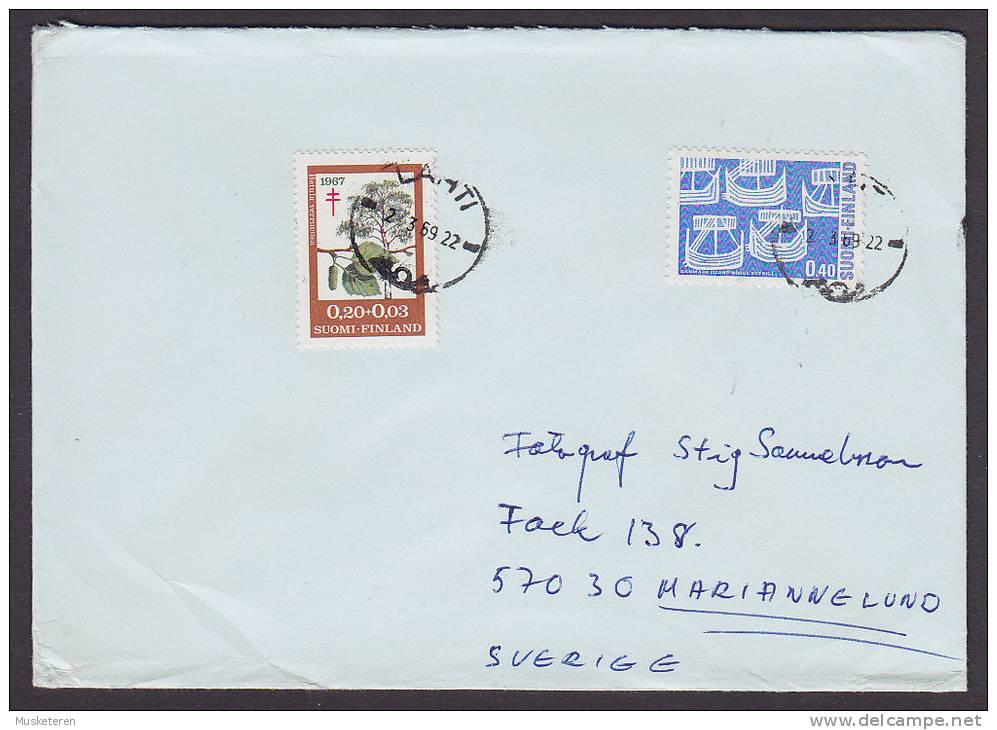 Finland LATHI 1969 Cover Franked W. Tuberkulose Tuberculosis Stamp - Covers & Documents