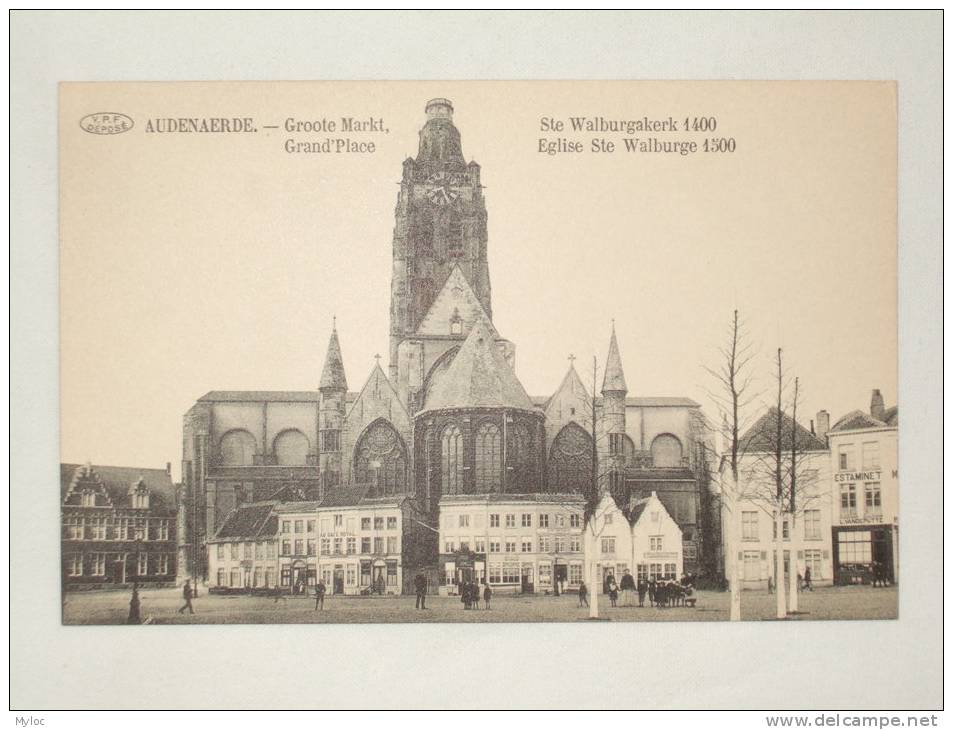 Oudenaarde. Audenaerde. Grand´Place. Grote Markt. Ste. Walburgakerk. - Oudenaarde