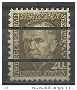 ETATS UNIS , UNITED STATES , 20 C , Général George C. Marshall ( 1880-1959 ) , 1967 - 68 - Precancels