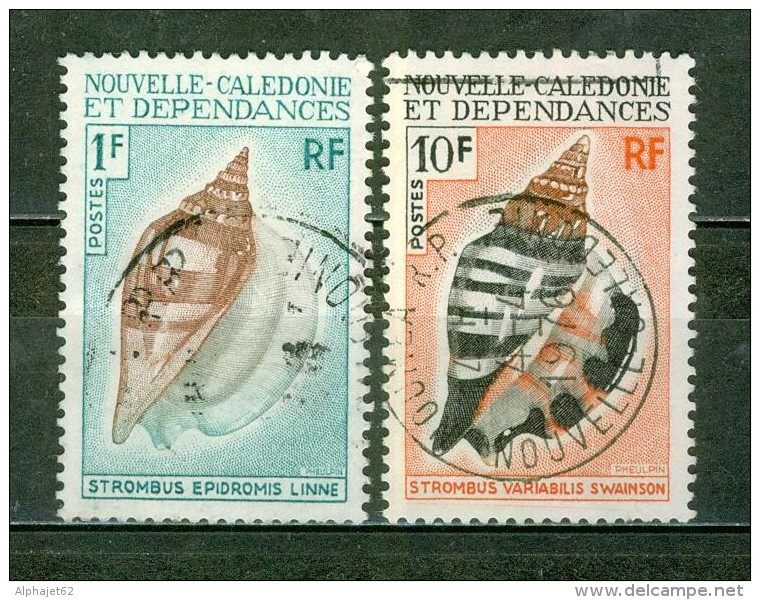 Coquillages - NOUVELLE CALEDONIE - Strombus Epidomis, Strombus Variabilis - Faune Marine - N° 368 - 369  - 1970 - Used Stamps