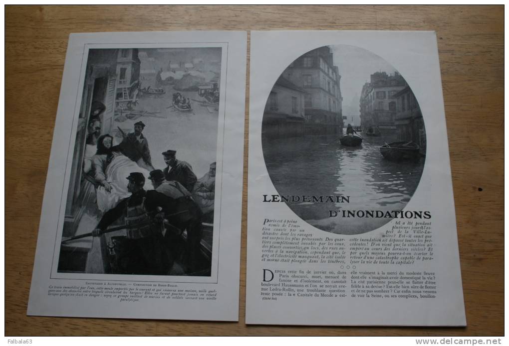 ARTICLE 1910 Inondations à Paris 13 Pages 21 Photos - Documentos Históricos