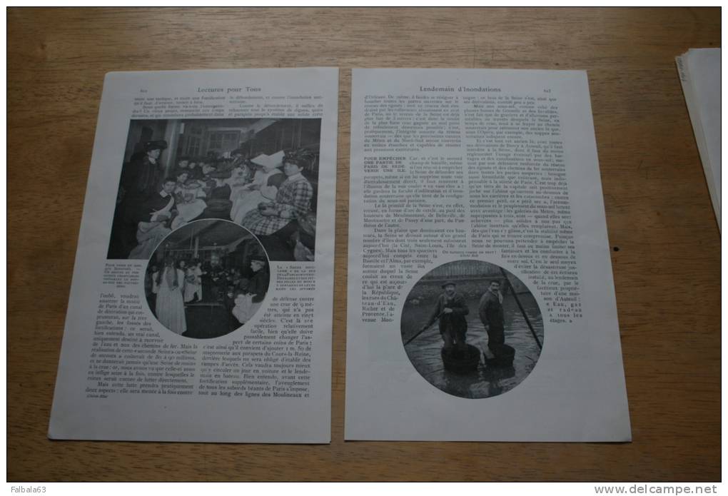 ARTICLE 1910 Inondations à Paris 13 Pages 21 Photos - Documentos Históricos