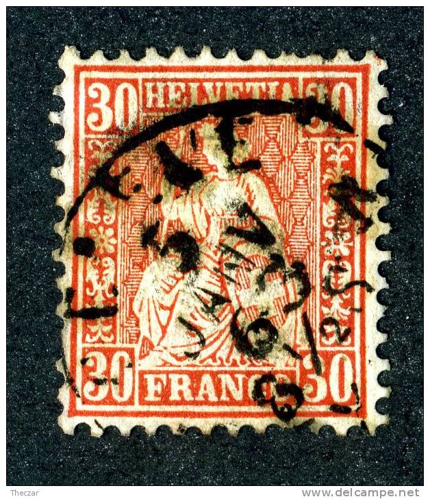 1862  Switzerland  Mi.Nr.25a  Used   #591 - Used Stamps