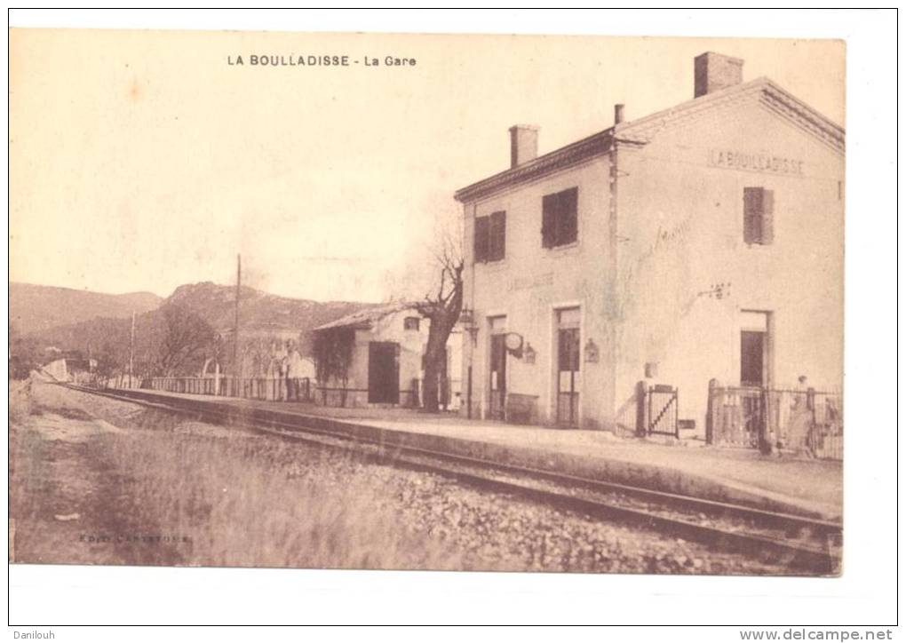 13 // LA BOUILLADISSE  La Gare, Vue Intérieure Bistre - La Bouilladisse