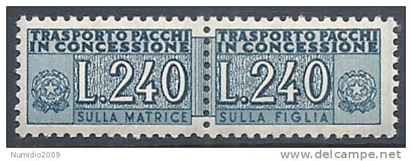 1955-81 ITALIA PACCHI IN CONCESSIONE 240 LIRE MNH ** - RR10380 - Colis-concession