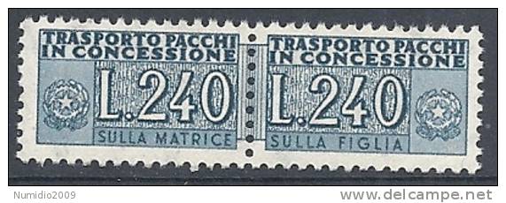 1955-81 ITALIA PACCHI IN CONCESSIONE 240 LIRE MNH ** - RR10385-7 - Pacchi In Concessione